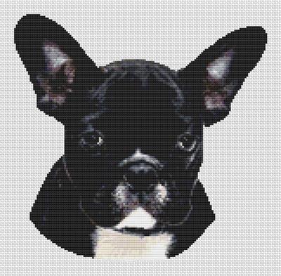 click here to view larger image of Black & White French Bulldog (chart)
