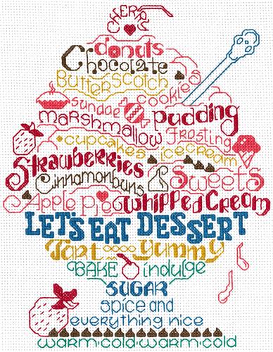 click here to view larger image of Lets Eat Dessert - Ursula Michael (counted cross stitch kit)