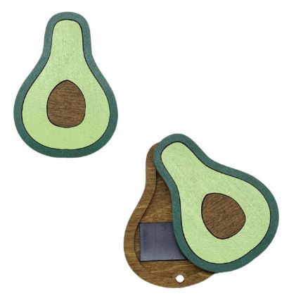click here to view larger image of Wooden Needle Case/Avocado   (accessory)