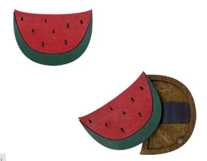 click here to view larger image of Wooden Needle Case/Watermelon  (accessory)