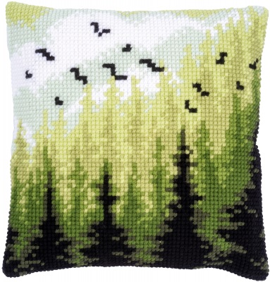 click here to view larger image of Forest Cushion  (Long Stitch)