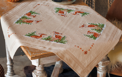 click here to view larger image of Deer Tablecloth  (counted cross stitch kit)