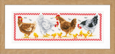 click here to view larger image of Chickens (counted cross stitch kit)