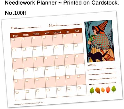 click here to view larger image of Planner Needlework Sheet No 100H (accessory)