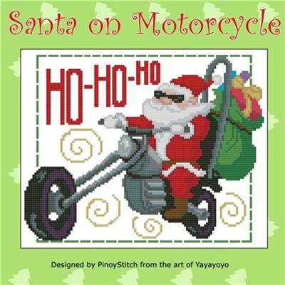 click here to view larger image of Santa on Motorcycle Bike (chart)