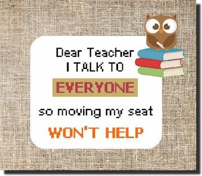 click here to view larger image of Dear Teacher (chart)