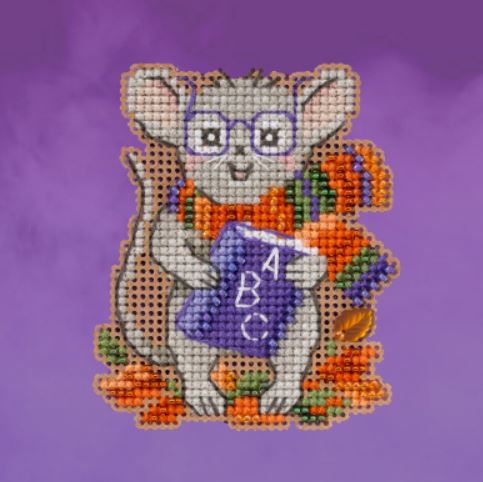 click here to view larger image of School Mouse (2023) (counted cross stitch kit)