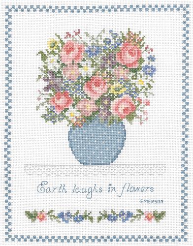 click here to view larger image of Earth Laughs in Flowers - Gail Bussi (counted cross stitch kit)