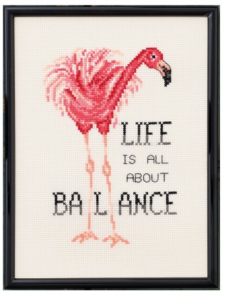 click here to view larger image of Life is all about Balance (counted cross stitch kit)