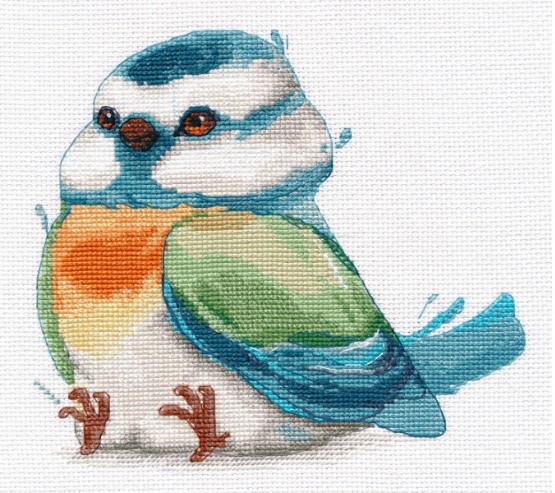 click here to view larger image of Titmouse (counted cross stitch kit)