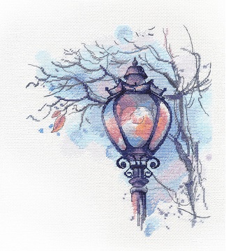 click here to view larger image of Autumn Lantern (counted cross stitch kit)