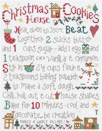 click here to view larger image of Christmas House Cookies - Gail Bussi (counted cross stitch kit)