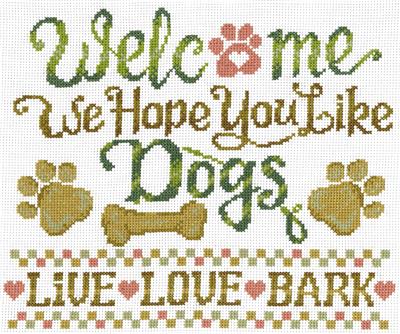 click here to view larger image of Hope You Like Dogs - Ursula Michael (counted cross stitch kit)