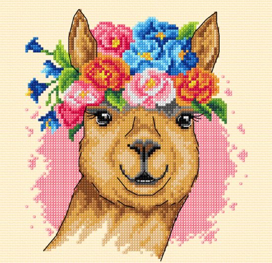 click here to view larger image of Lama (counted cross stitch kit)