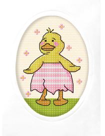 click here to view larger image of Card - Chicken  (counted cross stitch kit)
