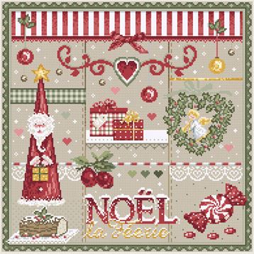click here to view larger image of La Feerie de Noel (KIT) - Linen (counted cross stitch kit)