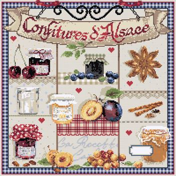 click here to view larger image of Confitures d'Alsace (KIT) - Aida (counted cross stitch kit)