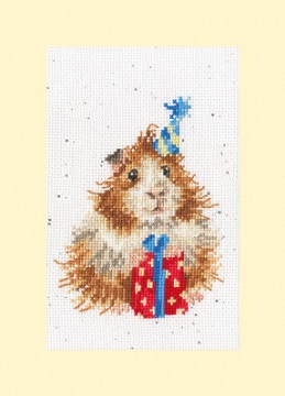 click here to view larger image of Card - Guinea Be a Great Day (counted cross stitch kit)