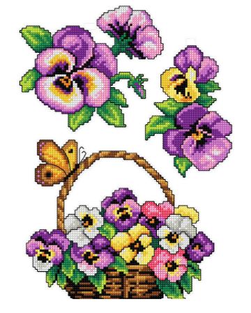 click here to view larger image of Violas (counted cross stitch kit)