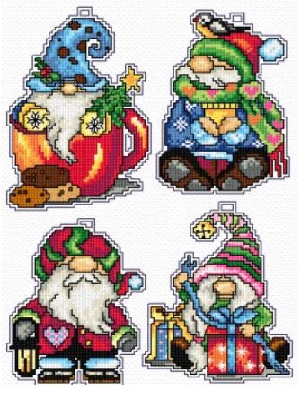 click here to view larger image of Christmas Gnomes (counted cross stitch kit)