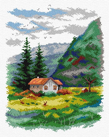 click here to view larger image of Landscape (counted cross stitch kit)
