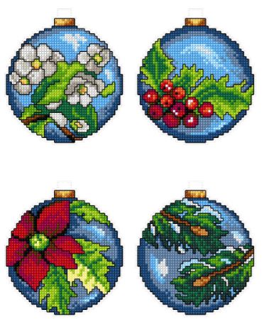click here to view larger image of Christmas Ornaments (counted cross stitch kit)