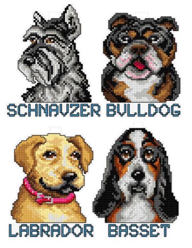 click here to view larger image of Favorite Dogs (counted cross stitch kit)