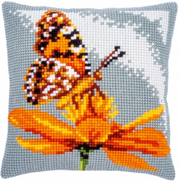 click here to view larger image of Butterfly Cushion (needlepoint kit)