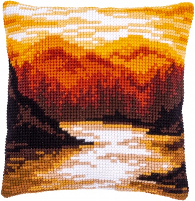 click here to view larger image of Mountains Cushion (needlepoint kit)