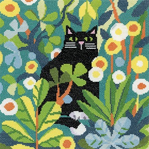 click here to view larger image of Black Cat - Karen Carter  (counted cross stitch kit)