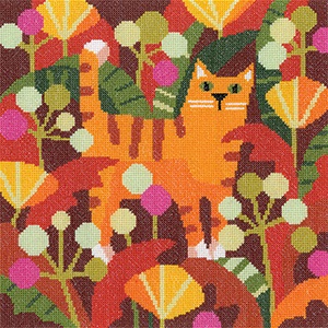 click here to view larger image of Ginger Cat - Karen Carter  (counted cross stitch kit)