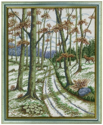 click here to view larger image of Autumn Scene (counted cross stitch kit)