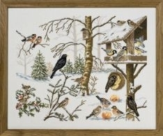 click here to view larger image of Eating Birds (counted cross stitch kit)