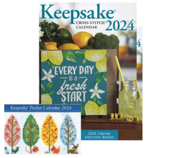 click here to view larger image of Cross Stitch & Needlework Keepsake Calendar 2024 (chart)