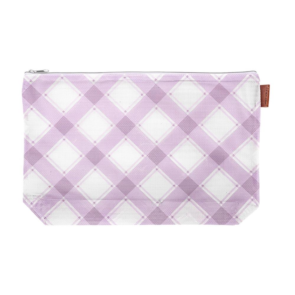 click here to view larger image of Mad For Plaid Project Bag - Lilac (accessory)