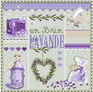 click here to view larger image of Mini - Lavende KIT - Aida (counted cross stitch kit)