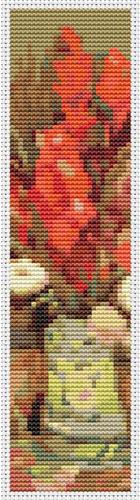 click here to view larger image of Vase with Red Gladioli (Bookmark Chart) (chart)