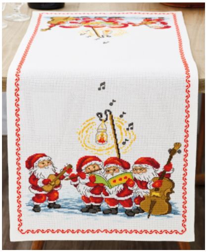 click here to view larger image of Elf Orchestra Table Runner (counted cross stitch kit)
