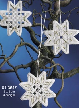 click here to view larger image of Christmas Star Hardanger (3 designs) (Hardanger and Cut Work)