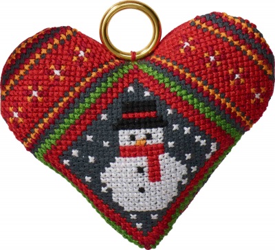 click here to view larger image of Cookie in Heart Ornament (counted cross stitch kit)