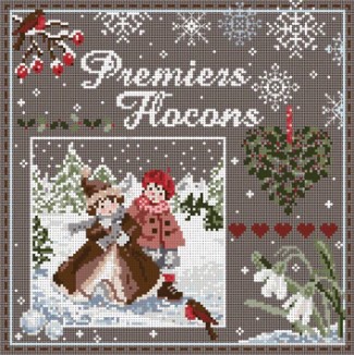 click here to view larger image of Mini - Flocons KIT -  Linen (counted cross stitch kit)