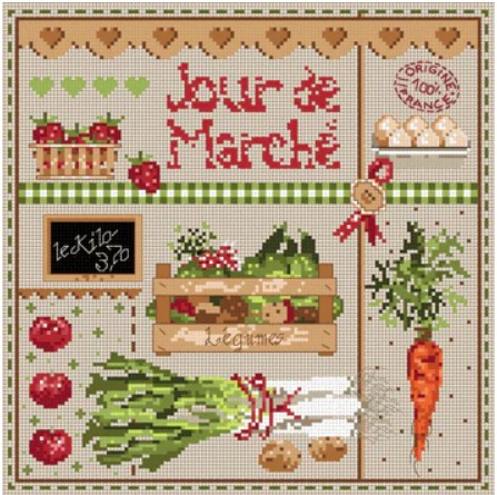 click here to view larger image of Mini - Marche KIT - Linen (counted cross stitch kit)