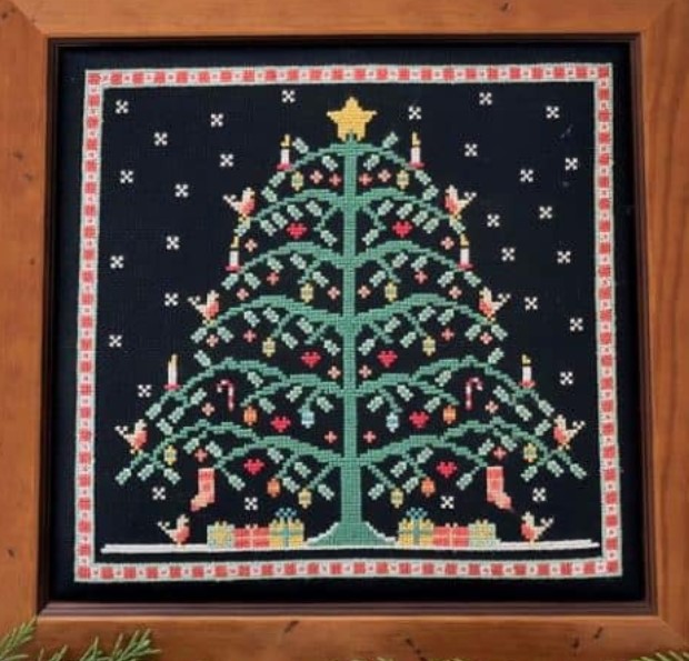 click here to view larger image of Christmas Night KIT - 32ct Linen (counted cross stitch kit)