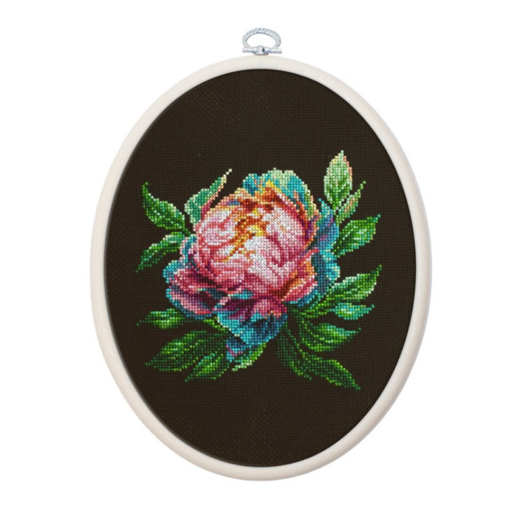 click here to view larger image of Abalone Pearl Peony (counted cross stitch kit)