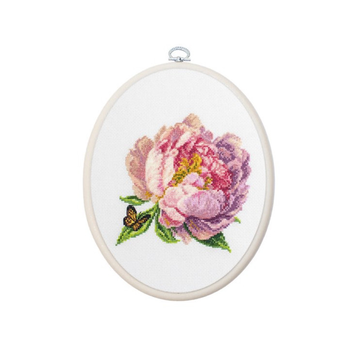 click here to view larger image of Rozella Peony (counted cross stitch kit)