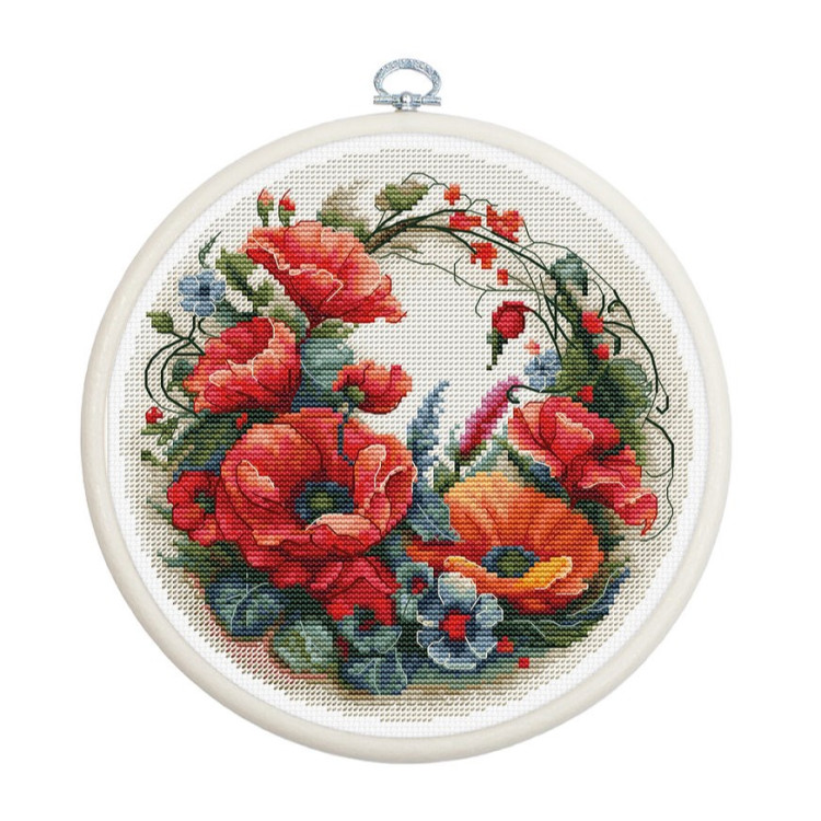 click here to view larger image of Composition with Poppies (counted cross stitch kit)