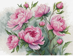 click here to view larger image of Charm of Peonies, The (counted cross stitch kit)