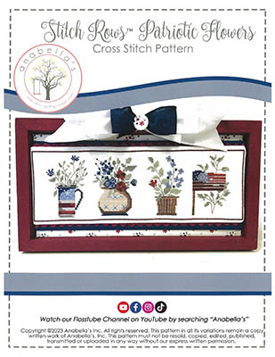 click here to view larger image of Stitch Rows Patriotic Flowers (chart)