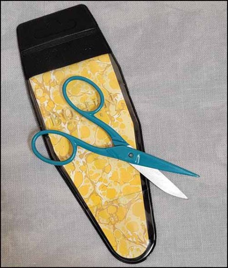 click here to view larger image of Bohin Water Blue Epoxy 4.3" Embroidery Scissors (accessory)