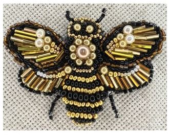 click here to view larger image of Brooch - Bee (bead kit)